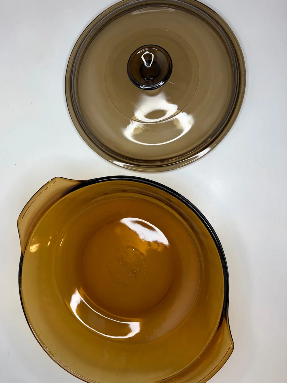 Anchor ovenware Amber Glass Casserole Dish with Lid 1.5QT